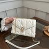 Pu Маленькая квадратная сумка Модная цепочка Сумка с текстурой Фурнитура Сумка через плечо Ниша Универсальная сумка-мессенджер
