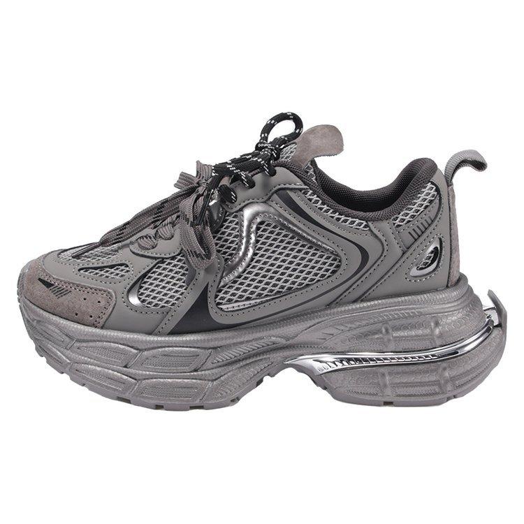 Женские кроссовки «папины кроссовки» 2024 весна новые из натуральной мягкой кожи на толстой подошве с круглым носком повседневные универсальные кроссовки на шнуровке