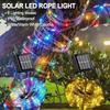 7M/12M Outdoor Solar Tube Rope LED String Light Garden Waterproof Fairy Lights For Christmas Decoration Wedding Party Led Lamp