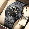 POEDAGAR Business Men's Quartz Watches Waterproof Luminous Date Week Men Watch Stainless Steel Fashion Man Wristwatch Male Reloj