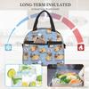 Cute Pug Dog Insulated Lunch Bag for Women Kids Thermal Lunch Box Portable Cooler Tote Bags for School Work Picnic Beach Travel