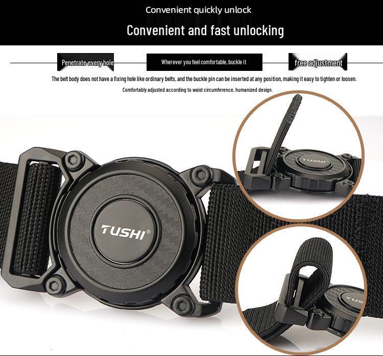 Quick-Release Nylon Tactical Belt for Workwear & Outdoor Training