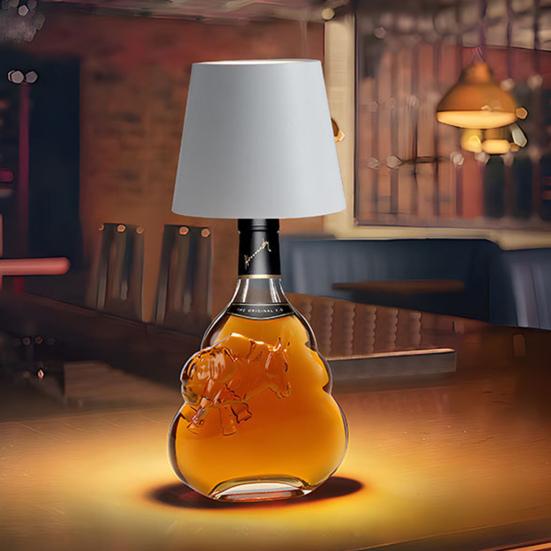 Беспроводная лампа для бутылок вина, 3 цвета, регулируемая яркость, перезаряжаемая, беспроводная, сенсорное управление, светодиодная настольная лампа для дома, офиса, бара, кафе, украшения