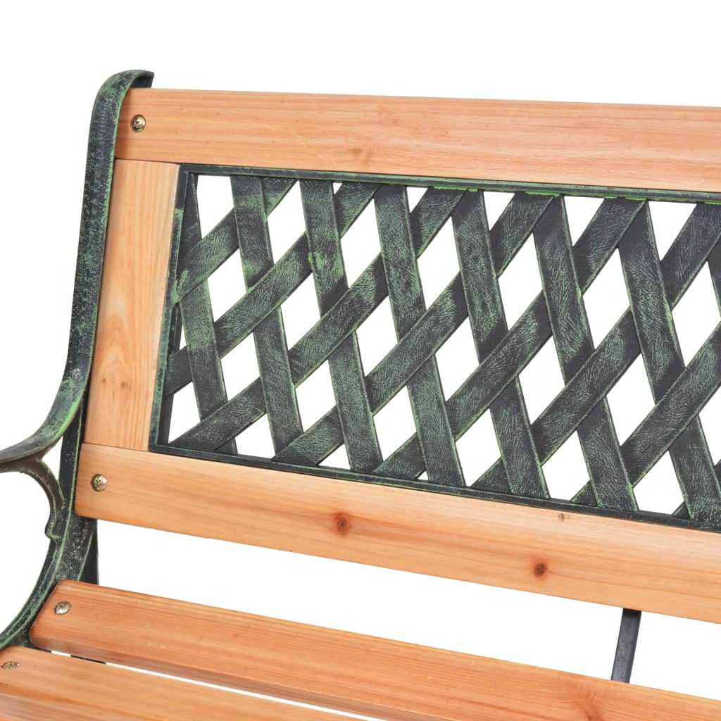 Vidaxl Ławka Ogrodowa, 116 Cm, Żeliwo I Lite Drewno Jodłowe