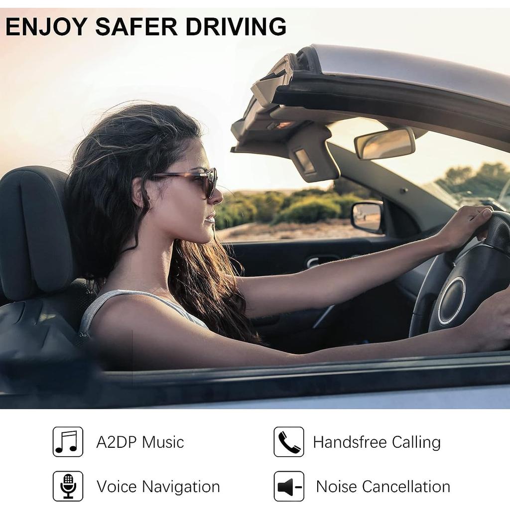 Комплект громкой связи Bluetooth, автомобильный комплект громкой связи, автоматическое включение, поддержка помощника Siri, встроенный микрофон и поддержка GPS, музыка