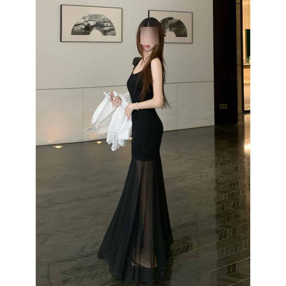 Летняя новая белая длинная юбка Богемная юбка для отпуска Огромное красивое платье на подтяжках женская высококлассная элегантность