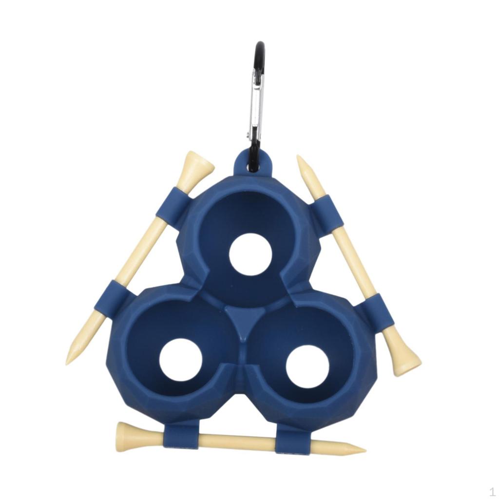 Держатель для мячей для гольфа для мужчин и женщин, Портативная сумка для переноски с карабином, Вмещает 3 мяча