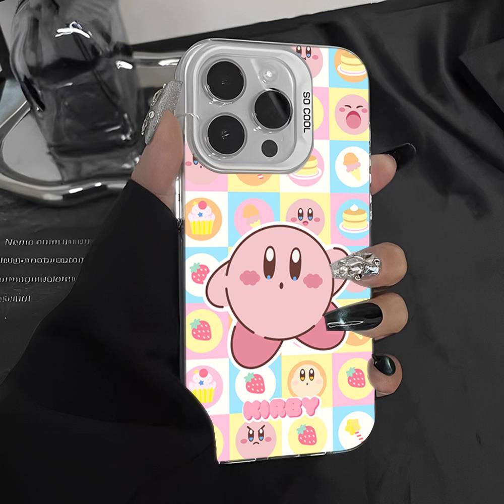Звезды K-Kirby Прозрачный чехол для телефона для iPhone 16 15 14 13 12 11 Pro Max 17 Plus Цветная накладка