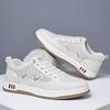 Men's Board Shoes 2025 Summer Trend New Soft-soled Hollow Shoes Men's Casual Versatile Non-slip Breathable White Shoes
