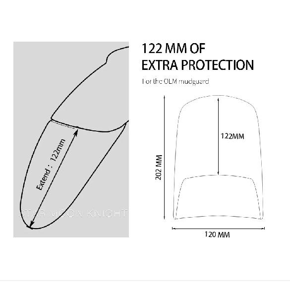 Lengthen Fender Extender For Honda XL750 XL 750 Transalp 2023-Motorcycle Front Fender Extension Mudguard