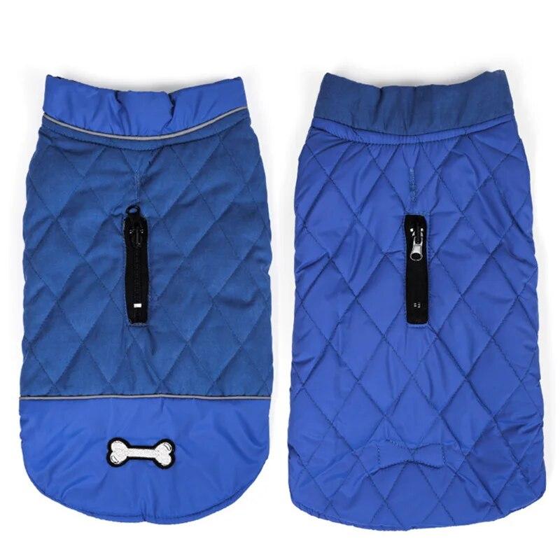 Waterproof Reversible Dog Jacket Winter Warm Dog Coats Elastic Pet Vest Clothes For Small Medium Large Dog Labrador Outfits