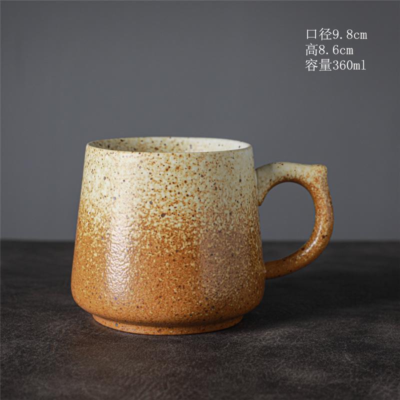 Керамическая японская чашка из грубой керамики, ретро, домашняя кофейная чашка, креативная чашка для воды, чашка для завтрака, керамическая подарочная чашка