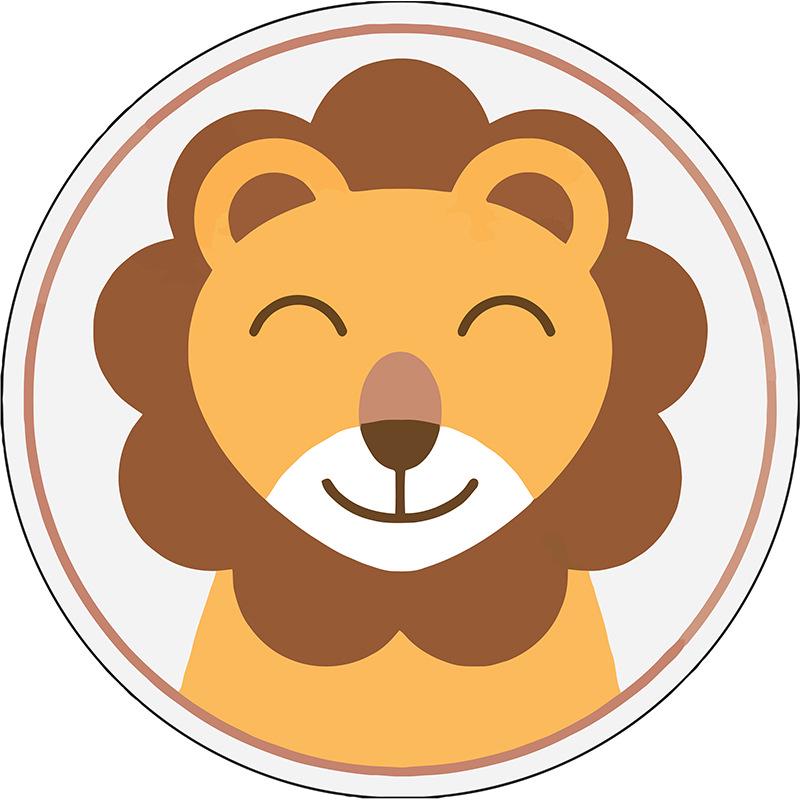 Круглый ковер с рисунком в скандинавском стиле для гостиной, кабинета или спальни – детский коврик для журнального столика и прикроватный коврик