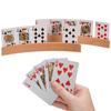 Playing Card Holder Handsfree Card Holder Stand Curved Wood Card Organizer Wood Finish Seniors Card