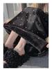 Sweet Age-Defying Polka Dot Velvet Midi Skirt - Autumn/Winter 2025, Versatile A-line Design