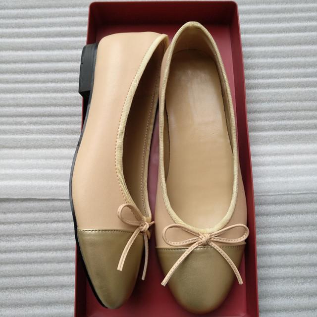 Классические балетки на плоской подошве, женская базовая кожаная твидовая обувь, двухцветная круглая балетка с бантом, модная женская обувь на плоской подошве