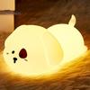 Силиконовый ночник с таймером автоматического выключения. Милый дизайн в виде щенка. Защита глаз без мерцания. Сенсорное управление. Светодиодный прикроватный светильник.