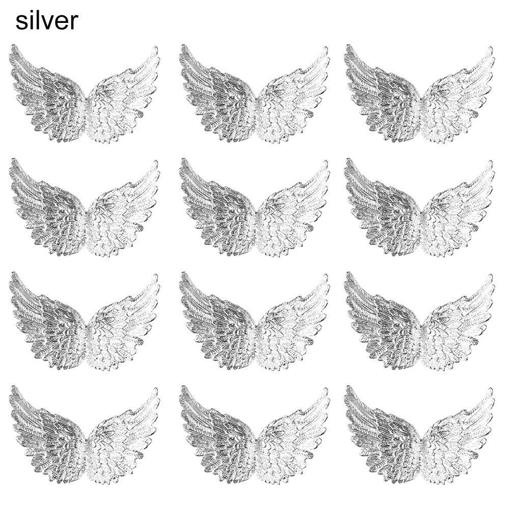 Happy Birthday Christmas Tree Ornaments Plastic Angel Wings Xmas Party Decoration Cake Decor