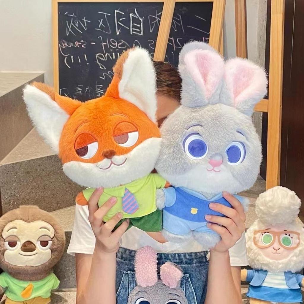Cartoon Q Version Fox Nick Doll Judy Doll Crazy Animal Fox Plush Toy Birthday Gift For Girlfriends