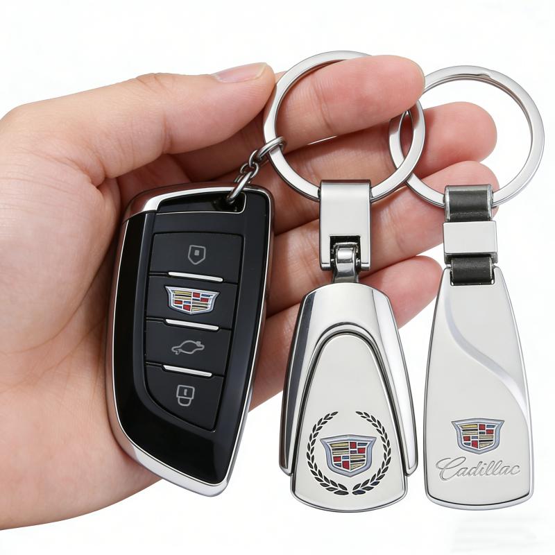 Metal Car Key Chain Keyrings Buckle for Cadillac CT4 CT5 CT6 ATS XTS XT4 XT5 XT6 Escalade SRX BLS Seville Styling Accessories
