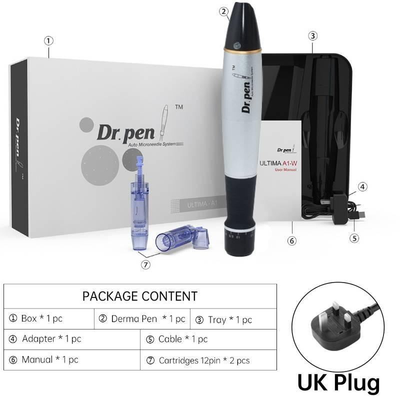 Усовершенствованный электрический микронидлинговый аппарат Dr Pen A1 для роста волос и сыворотка для кожи головы