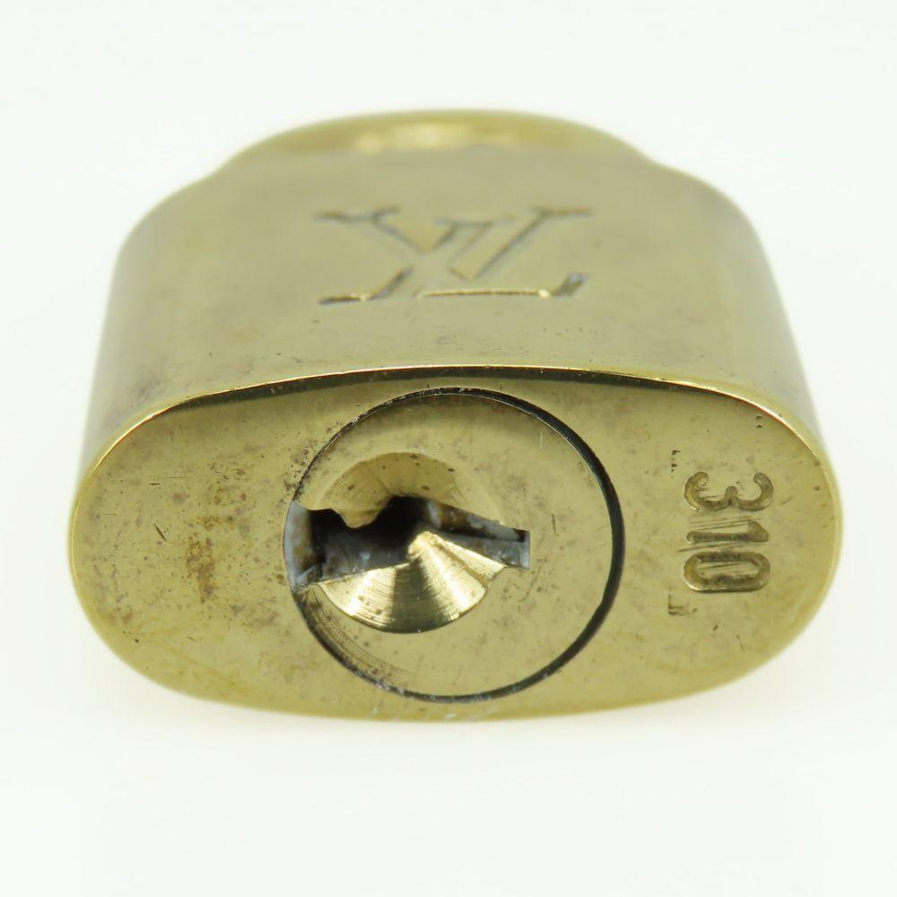 Used LOUIS VUITTON Cadena Key set No.310 metal gold padlock