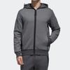 adidas Мужская куртка с капюшоном Double Knit, серая, DW4594