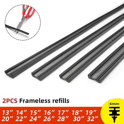 2 шт. OEM качество премиум-класса всесезонные автомобильные вставки из мягкой резины для бескаркасных щеток стеклоочистителя 6 мм автомобильные аксессуары для 13 дюймов 14 дюймов 15 дюймов -32 дюймов