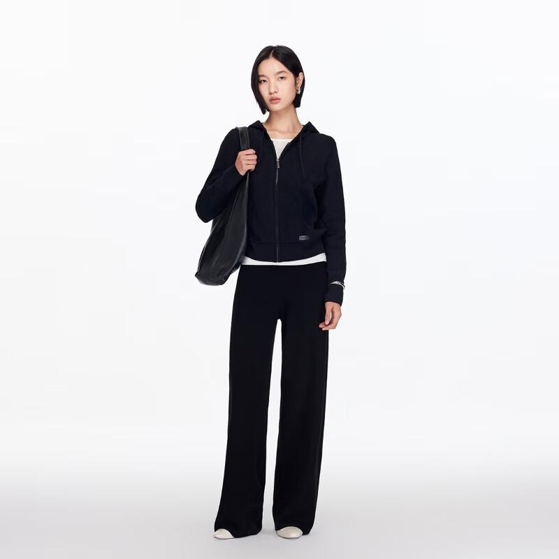 VEROMODA Women's Wool Blend Elastic Waist Casual Flared Pants