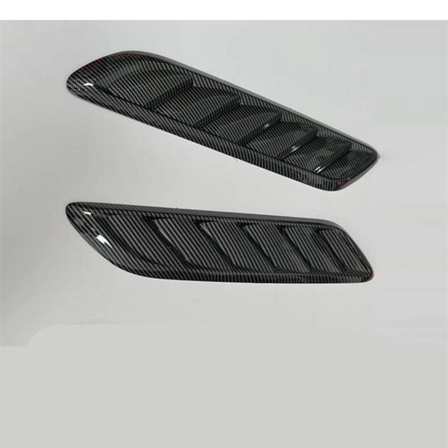 Universal Car Hood Vent Louver Scoop Cover Air Flow Intake Carbon Fiber Look Kit