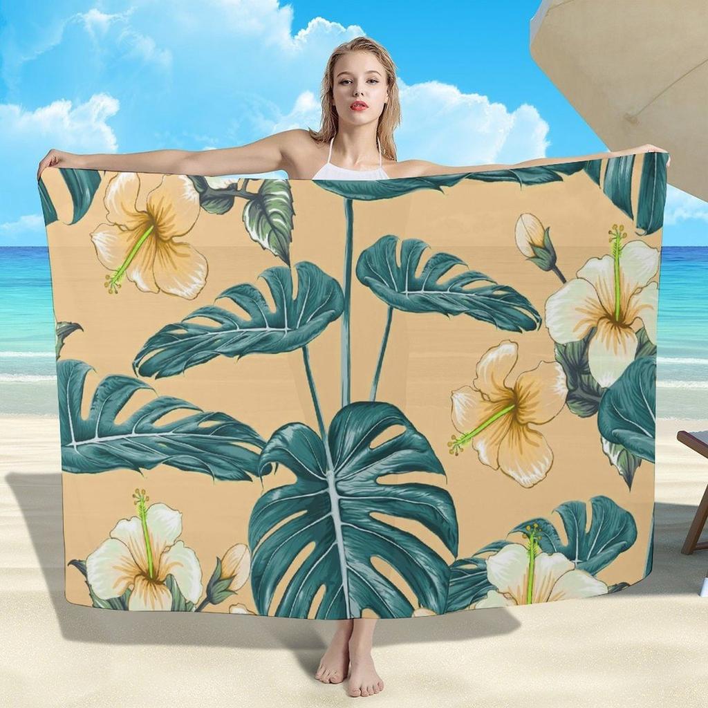 Summer Lightweight Women'S Sarong Shawl Polynesian Customizable Pattern Beach Essential Sun And Windproof Cape