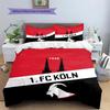 1. FC Köln Pattern Bedding Quilt Set  Home Decoration  Gift (1 * duvet cover + 2 * pillowcase  without core)