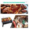 Barbecue Charbon, BBQ Barbecue à Charbon de Table en Acier Inoxydable Pliable pour 3-5 Personnes pour Barbecue de Jardin