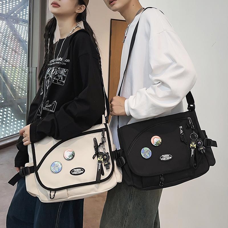 Canvas Bag Women's Large Capacity Postman Bag Women's Male Student One Shoulder Crossbody Bag