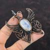 Подвеска Rainbow Moonstone, медная проволочная обертка, подвеска ручной работы в виде бабочки, медные украшения для подарков, подвеска Gemstone, проволочная обертка, ювелирные изделия