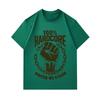 Men's 100% Cotton Crew Neck Short Sleeve T-Shirt, 100% Hardcore Fist United We Stand Print Casual Breathable Tee for Daily Street Wear