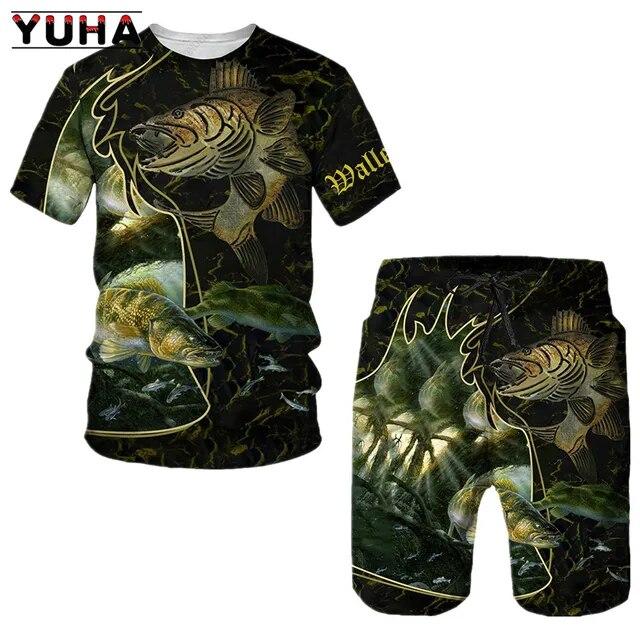 Мужские летние шорты с рыбой, мужская одежда для охоты, кемпинга, 3d принт, спортивные бестселлеры, спортивные костюмы, спортивная одежда