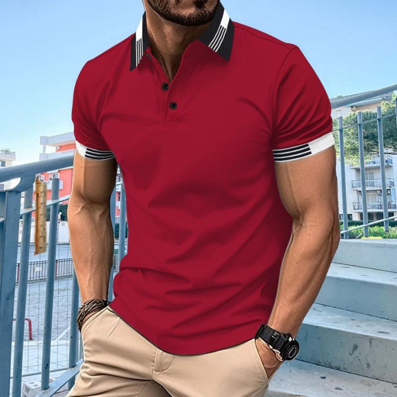 Summer Lapel Casual Polo Shirt Button Men's Short Sleeve Sports Polos Shirts Man Top