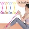 Четырехкольцевая резинка для фитнеса цвета макарон: Растяжка рук, стоп, плеч, груди и спины для йоги и фитнеса.