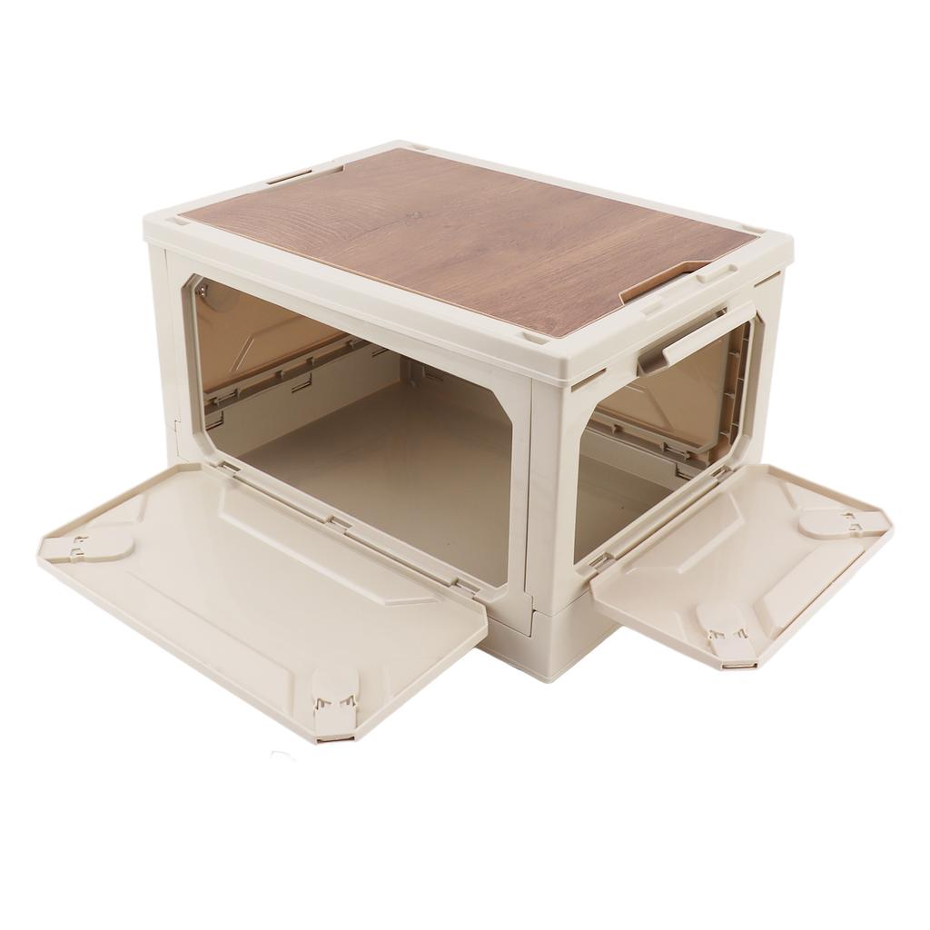 Collapsible Camping Storage Box Pulley Design Waterproof 5 Sides Opening Camping Folding Storage Bins for Car Outdoor