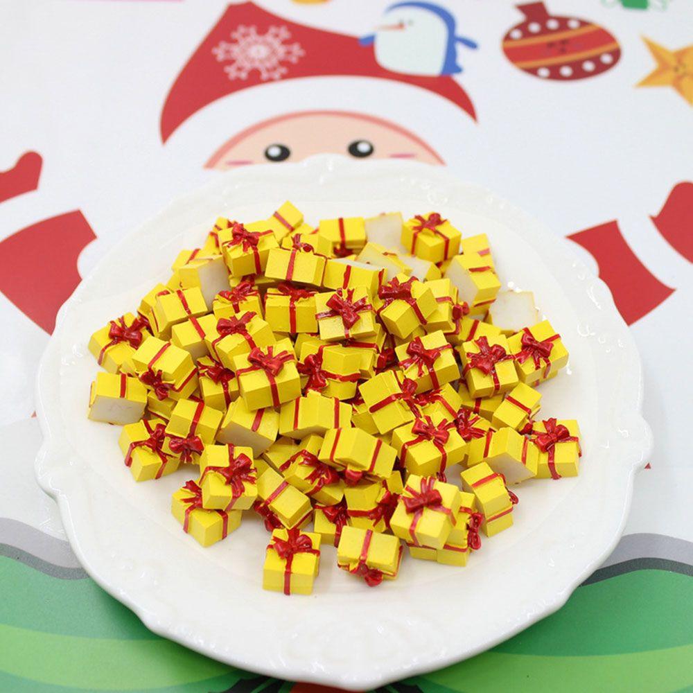 And Cute Simulation Decoration Accessories Christmas Gift Box Miniature Resin Jewelry 1/12 Scale