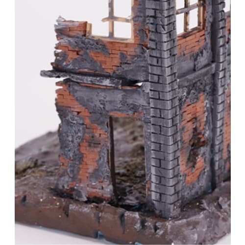 SKY Diorama Brick Concrete Block Paper House Plastic Model Castle Miniature Kit Wood (1/35, 250 Piece Set)