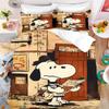 Мультяшные комплекты постельного белья Снупи Покрывало Пододеяльник Наволочка Комплекты из 2-3 предметов Мальчик Девочка Украшение для дома Спальня