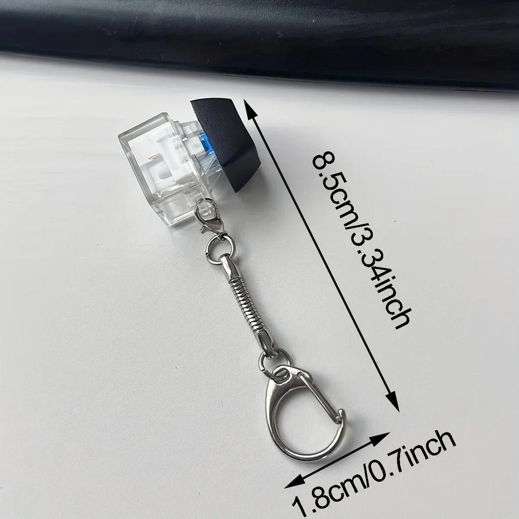 Personality Computer Multi Color Mechanical Keyboard Pendant Button Stress Press Finger Boring Key Chain Toy Gift