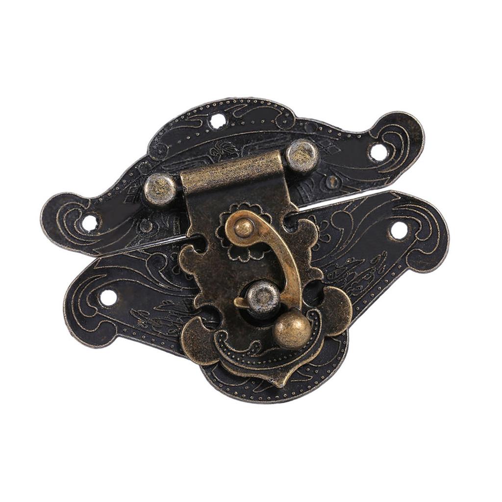 Antique Retro Vintage Decorative Latch Hasp Pad Chest Lock Plate For Wooden Jewelry Box M
