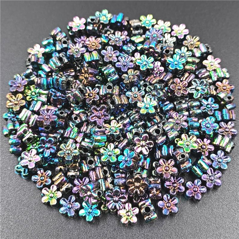 Модные ювелирные материалы 80 шт./лот DIY аксессуары ручной работы 7 мм акриловый браслет ожерелье свободные бусины-разделители, смешанные для изготовления ювелирных изделий, подарков