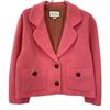 Gucci 619267 Pink Interlocking G Button Tweet Tailored Jacket Jacket 36 pinkUsed