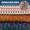 100*150cm Retro Soft Velvet Corduroy Fabric Pastoral Style Small Flower Printing Fabric For Diy Sewing Apparel Dress Shirt Pants