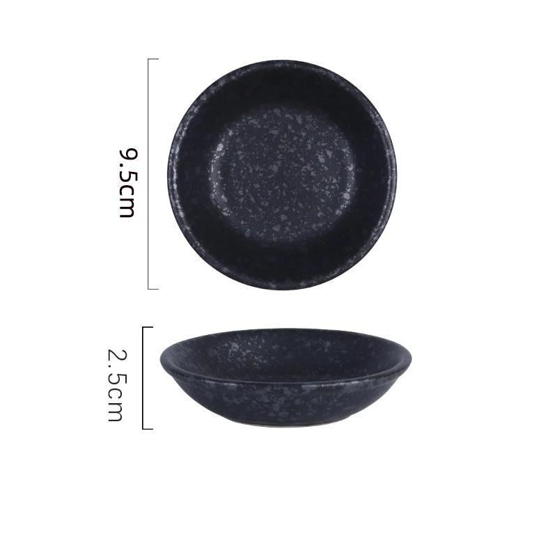 Керамическая тарелка с японским узором в виде цветов и птиц, фарфоровая тарелка для дегустации, круглая маленькая тарелка, блюдце для макания, кухонная посуда