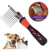 Professional Pet Dematting Fur Rake Non-slip Handle Dog Grooming Brush Pet Knot Comb  Home
